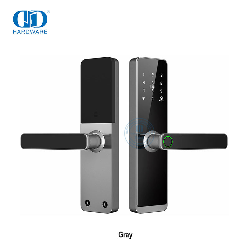 أبواب خشبية أقفال بمقابض ذكية مع تطبيق WIFI بصمة الإصبع Cerradura Inteligente تعمل مع TUYA WIFI -DDDL007