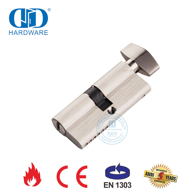 EN 1303 أسطوانة واحدة للباب الأمامي عالية الأمان مع Turn-DDLC002-70mm-SN