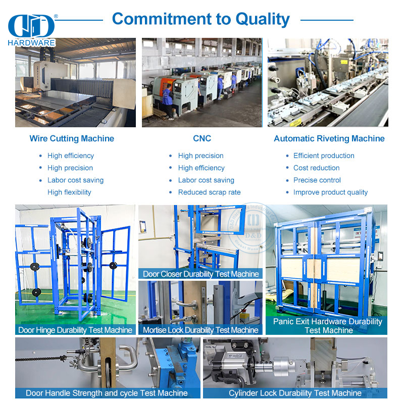 قفل نقر أمريكي مُدرج في قائمة UL للحريق لباب المدخل الداخلي-DDAL04