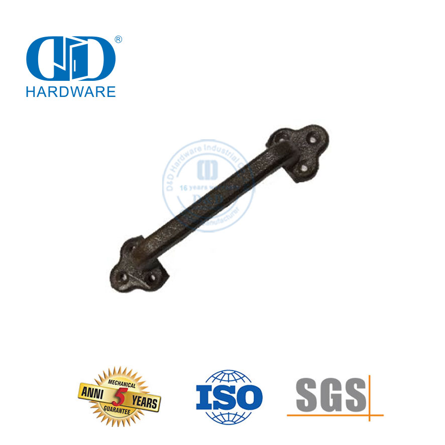 الفولاذ المقاوم للصدأ الصين مصنع اللون الأسود الحديد الزهر الملتوية مقبض باب الحظيرة المطاوع جهين الباب Handle-DDBD119