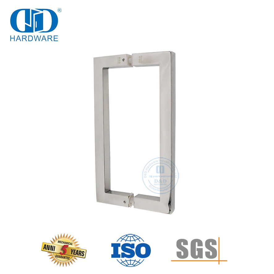 تصميم جديد SUS316 D مقبض سحب الأنبوب المربع للباب الزجاجي-DDPH015-E-PSS