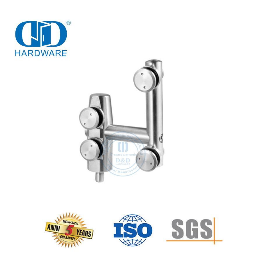 الفولاذ المقاوم للصدأ زجاج الباب المحوري الأثاث التبعي المحور العلوي انزلاق الباب Hardware-DDGP006