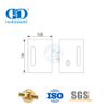 الفولاذ المقاوم للصدأ مربع زجاج انزلاق الباب قفل مفتاح مقبض قفل الباب Fitting-DDGL003