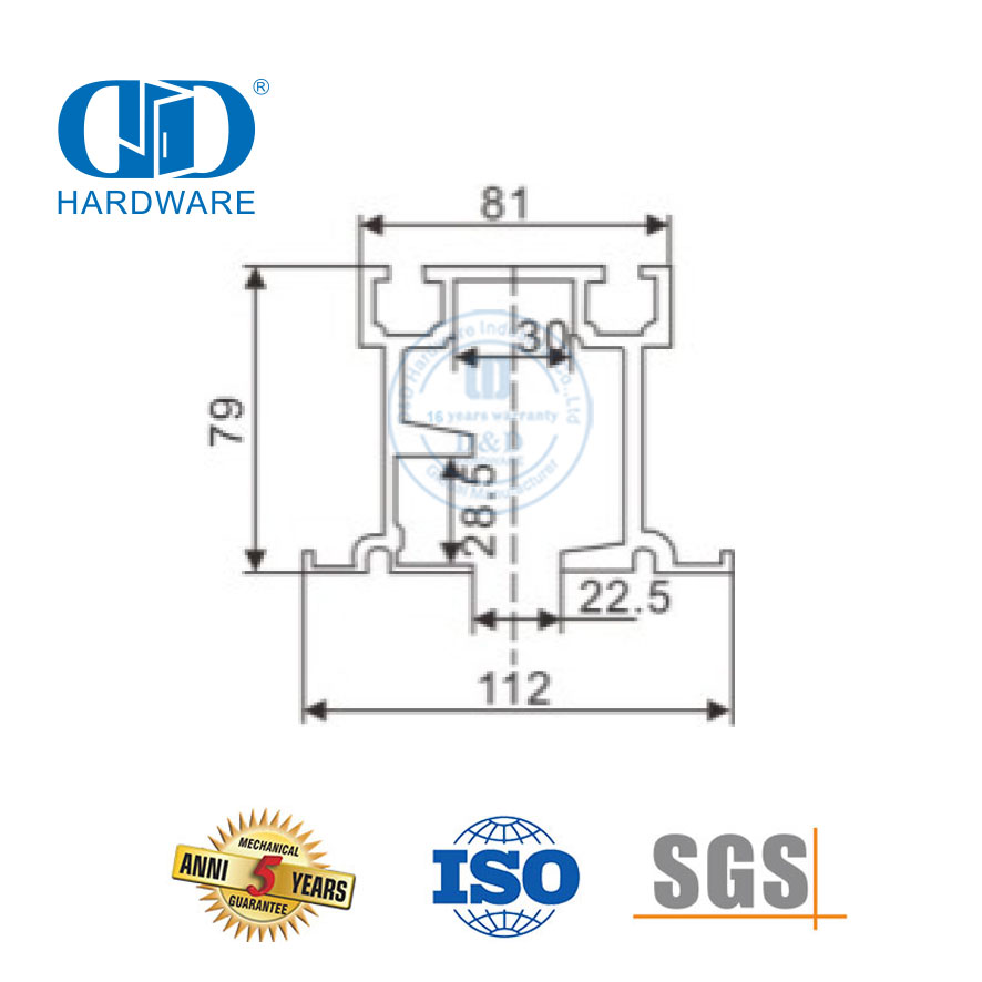 OEM الفولاذ المقاوم للصدأ دليل السكك الحديدية الملحقات الزجاجية انزلاق الباب شنقا الأسطوانة للحمام Restroom-DDGS149
