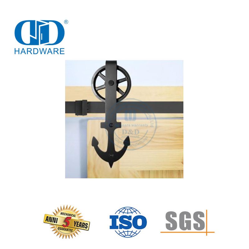 الفولاذ المقاوم للصدأ الباب الأجهزة المسار مجموعة الحديثة الداخلية الصلبة الخشب انزلاق جيب باب الحظيرة الباب Hardware-DDBD014